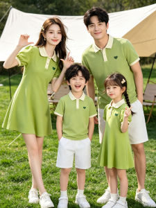 HONGLEXIUYAN | Family Matching Clothing Polo Shirts & Dresses Summer School Activity