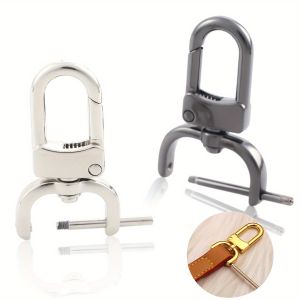 2 Chiếc Có Thể Tháo Rời Chụp Móc Xoay Khóa Làm Túi Kim Loại Ví Dây Đeo Phần Cứng Thay Thế Móc Khóa Khóa Phụ Kiện