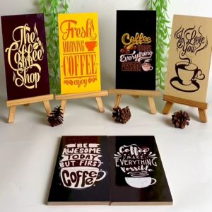 HIASAN DINDING WALL DECOR 10x20CM PAJANGAN POSTER DEKORASI KAMAR RUMAH COFFEE MOTIVATION