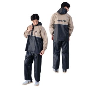 Jas Hujan Pria Wanita by KAISAR anti rembes bahan parasut PVC 025