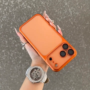 🇹🇭🔥NEW🔥เคส iphone 17 สีส้มสดใส ให้ความรู้สึกโลหะขั้นสูง สำหรับ เคส iphone เคสไอโฟน 17 16 15 14 13 plus pro max airสะดวกสบายในมือ ไม่ติดรอยนิ้วมือ