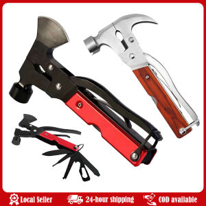 6in1 Portable Multi-Functional Folding Axe Hammer - Car & Home Emergency Kit with Outdoor Pliers Axe & Hammer Multifunctional Axe Survival Axe Pliers Multi Tool Camping Hatchets Outdoor Escape Tool Portable Fold Pliers Pocket Knife