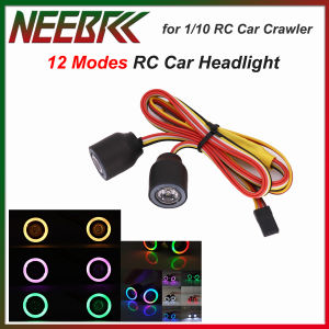 12 Modes RC Car Headlight 2LED Lights Lamp for 1/10 RC Car Crawler Model Axial SCX10 TRX4 D90 Jeep Wrangler 90046 90047 Parts