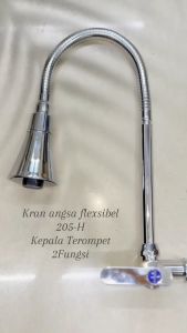 Kran angsa wastafel Kran kepala terompet 2fungsi chrome 205-h 205-x2 Homematerial