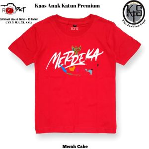KFS 203 Baju Couple Anak Dan Dewasa Kaos Indonesia Merdeka Dirgahayu