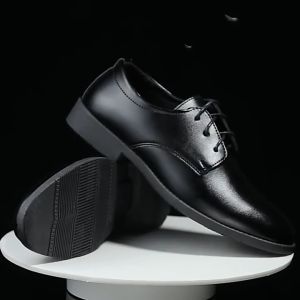 Mens Leather Shoes black Business Formal Wear Shoes Casual Soft Leather school shoes For Mens