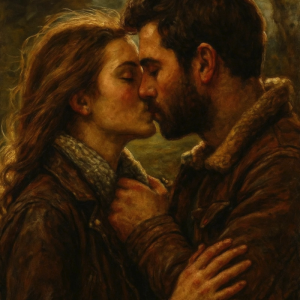 Tranh Nghệ thuật "Nụ Hôn" VIETSMART ART - Sơn dầu 45 x 60cm
