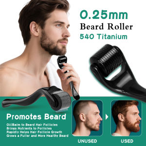 0.2/0.25/0.3mm Derma Roller for Skin Beard Hair Growth Face Massager Scalp Roller 540 Micro Needle Titanium Makeup Beauty Tool