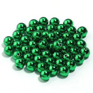 50-200pcs/lot 6 8 10 12mm Christmas Colored Acrylic Beads Loose Spacer Round Beads For DIY Christmas Bracelet Necklace Accessory