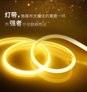 Led round 360 Degree Neon Flexible Light Strip Outdoor Waterproof Door Signboard Brightening Camping Atmosphere Warm Yellow Light Bar