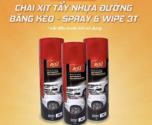 DUNG DỊCH TẨY NHỰA ĐƯỜNGBĂNG KEO 3T spray wipe ADVANCE TECHNOLOGY 450ml chính hangy