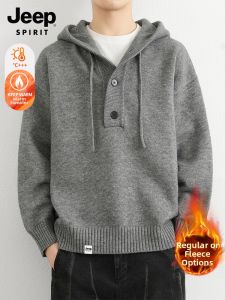 JEEP SPIRIT | Autumn and Winter Mens Knit Sweater Jacket