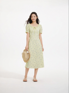 Hotwind | French Romantic Womens Flowered Long Dress