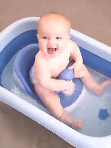 New Baby Bath Chair Bathing Seat Anti Slip Shower Chair Can Sit Bathtu Seat Stand Bathtub Universal Bracket And Lie On The Pillow Pad Newborn Dual-Use