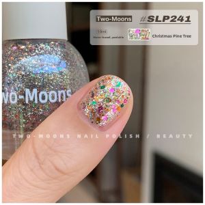 Two-Moons Quick-Dry Water-Based Nail Polish Removable Planet Ringing Christmas Spruce No-Bake Non-Toxic Odorless Nail Art Supplies