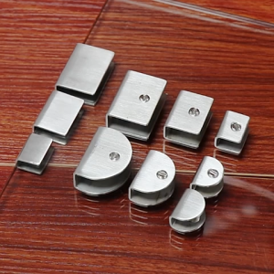 2PCS Ambalan Penjepit Kaca Stainless Glass clip / Penjepit / Jepitan kaca tembok kotak Oval stainless Tanpa Bor - Dapat Disesuaikan 8-12mm