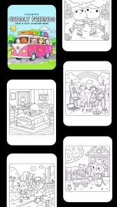Cuddly Friends Coloring Book Buku Mewarnai Untuk Anak Dan Dewasa Healing Therapy Stress Relief Kertas Super Tebal