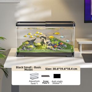 KUOTING | Small Fish Tank with Integrated Filter and Oxygenator for Home Use