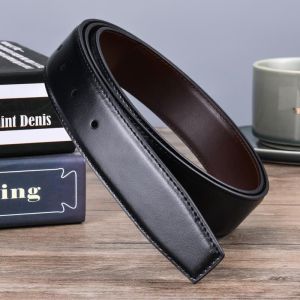 No Buckle 2.8cm 3.3cm Width Genuine Belt Men Pin Buckle Leather Belt for Men Black Cowhide Leather Mens Belt Mens Belts Body Without Buckle Strap