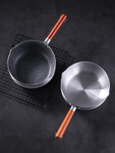 Commercial Aluminum Zojirushi Style Cooking Pot Flat Bottom Non-Stick Noodle Soup Baby Food Stew Pot Induction Cooktop Friendly