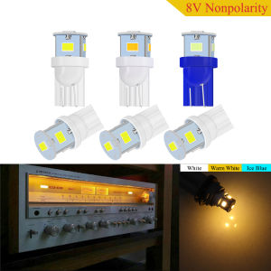 AC 8V Led T10 Wedge Lamps For Pioneer SX SanSui G Tandberg TR Akai AA Series Project One Mark 400 Vintage Stereo Audio Receivers