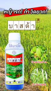 บาสต้าเอ็กซ์ ขนาด 1 ลิตร กลูโฟซิเนต แอมโมเนียม กำจัดวัชพืชหลังงอกแบบไม่เลือกทำลาย ใช้กำจัดวัชพืชทั้งใบแคบ และใบกว้าง