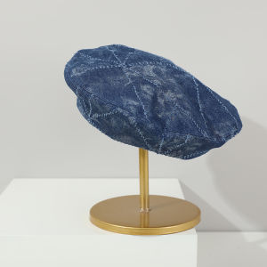 Girl Beret Girl Kids K-style Fall K-style Painter Cap Casual Pumpkin Hat Kids Beret Denim