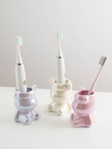 Creative Electric Toothbrush Holder Cute Cartoon Base Childrens Bathroom Decor Storage Toothbrush Stand Luxury Style Organizer