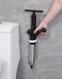 Drain Clog Remover Stainless Steel Electric Toilet Plunger for Sink Toilets Pipe