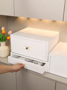 Simple Wooden Desktop Single Drawer Style Storage Box Office Document File Organizer Storage Box Dust Cover Wheels Included