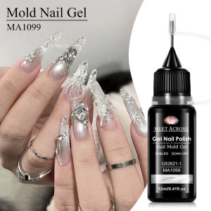 MEET ACROSS | 12ml 3D Nail Art Gel UV Curing Floral Design Creative Flower Butterfly Cartoon Patterns Manicure Gel Mol Nail Art Decoration