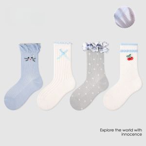 Ballet Style Lightweight Breathable Ribless Socks Thin Mid-Calf