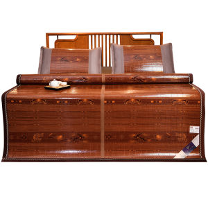 Foldable Double-Sided Bamboo Cooling Mat 2025 New Design for Students Dormitory Single Bed Home Use Animal Pattern Chinese Style