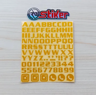 Stiker cutting Huruf ABJAD lengkap termurah