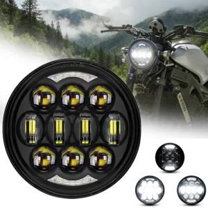 5.75 Inch Round LED Motorcycle Headlight Waterproof Headlamp For Harley Sportster 883 Dyna Street Bob Cafe Racer