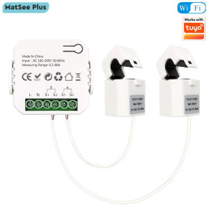 Smart Life WiFi Energy Bidirectional Meter 80A CT Sensor App Monitor Export Import Power Electricity Statistics AC100V-240V