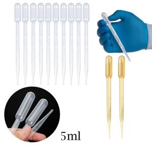 10 Chiếc 5ml Pipet Nhựa Dùng Một Lần Dụng Cụ Nhỏ Giọt Chuyển Chất Lỏng Trong Suốt Công Cụ Thí Nghiệm Khoa Học Để Chiết Xuất Hóa Chất
