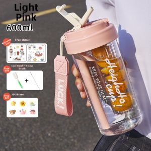 CrossOver | Large Capacity Plastic Water Cup for Women with Tea Separator Straw Cup Summer Coffee Cup High Aesthetic Value New 2025