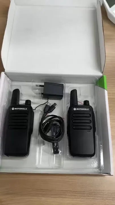 2Pcs Motorola Walkie Talkie 10KM Mini T62 Portable Waterproof 10W 5800mAh UHF pager intercom radio audio outdoor indoor