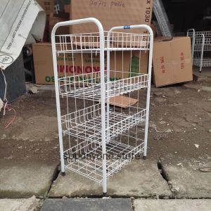 Rak chiki serbaguna susun 4 80cm/Rak toko/Rak snack/Rak display/Rak toko jualan/Rak sembako/rak lemari/rak besi/Rak piring