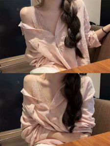 Loowmane | Stylish Pink Lightweight UV-protective Shirt For Women Casual Wear