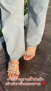 รองเท้าแฟชั่นไซส์ใหญ่ แบรนด์ Marco รุ่น B1032 คาดเพชร 3เส้น สวยหรู มีไซส์ 36-45