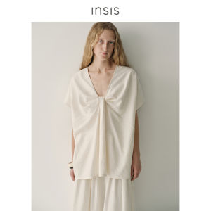 INSIS FEMME | Sericin Two-way Wear V-neck Twisted Butterfly Blouse