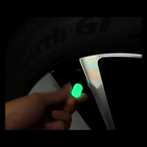 Car Tire Luminous Valve Cap luminous tire valve cap for motor luminous tire valve cap for motor for car for bike Luminous Valve Caps Fluorescent Night Glowing Car Motorcycle Bicycle Wheel Tyre Hub Luminous Valve Stem Caps Decors