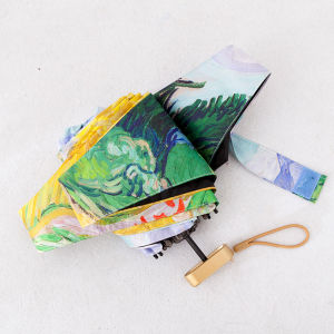 Graffiti Floral 14cm Sun Umbrella Sun Umbrella Sun Umbrella UV Protection Six Folding Umbrella Mini Pocket Mobile Phone