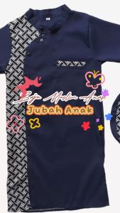 Baju Pakaian Fashion Jubah Muslim Anak Laki Laki Bahan Poly Micro Ukuran Kids Untuk Balita Usia 1 2 3 4 5 Tahun