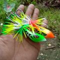 umpan casting gabus dari kayu jump frog geol 5 cm-Rft mancing. 