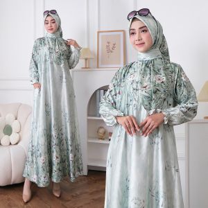 set hijab gamis viral 2024 gamis muslimah kekinian alexa set vol2