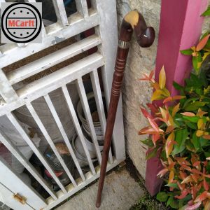 MAHEN CRAFT tongkat jalan kayu galih asem model payung profil C83