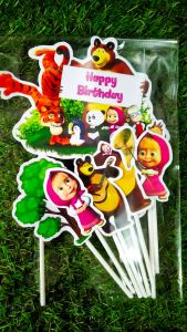 Topper Cake Masha & The Bear: Dekorasi Ulang Tahun Anak yang Lucu